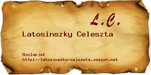 Latosinszky Celeszta névjegykártya